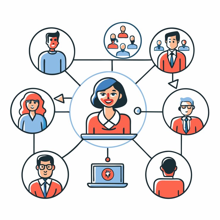 Vector ilustración completa de los conceptos de conexión para la claridad y la comprensión