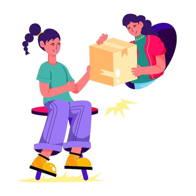 Una ilustración de compras en estilo plano