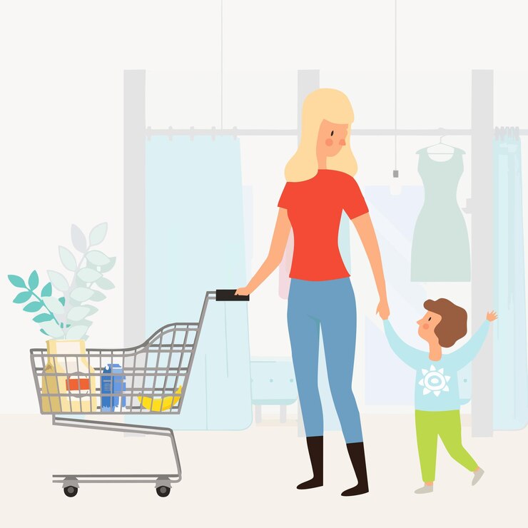Vector ilustración de compras