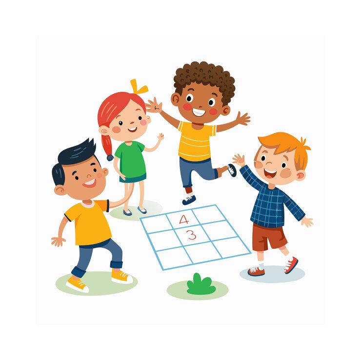 Ilustración del concepto de actividad de los niños