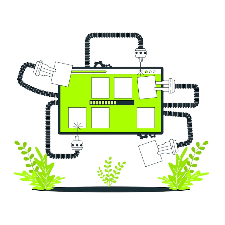 Vector ilustración de concepto de actualización de portfolio