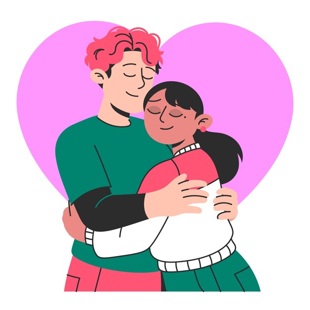 En la ilustración del concepto de amor