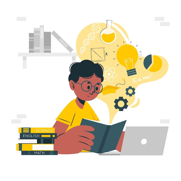 Vector ilustración del concepto de aprendizaje