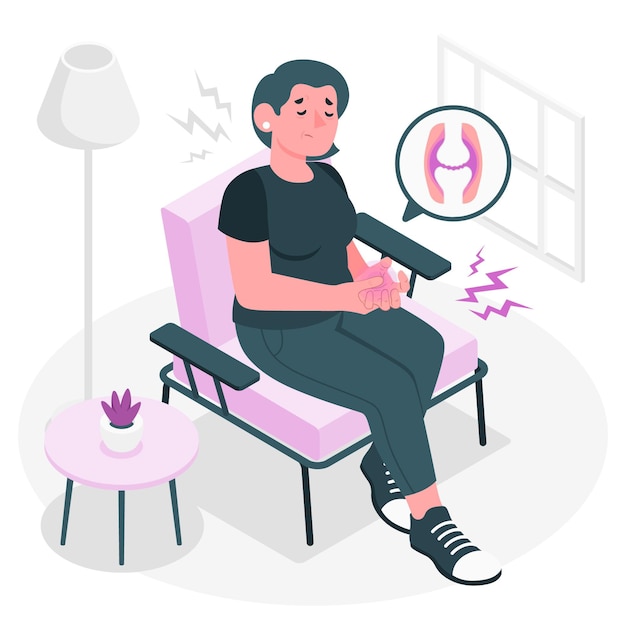 Ilustración del concepto de artritis