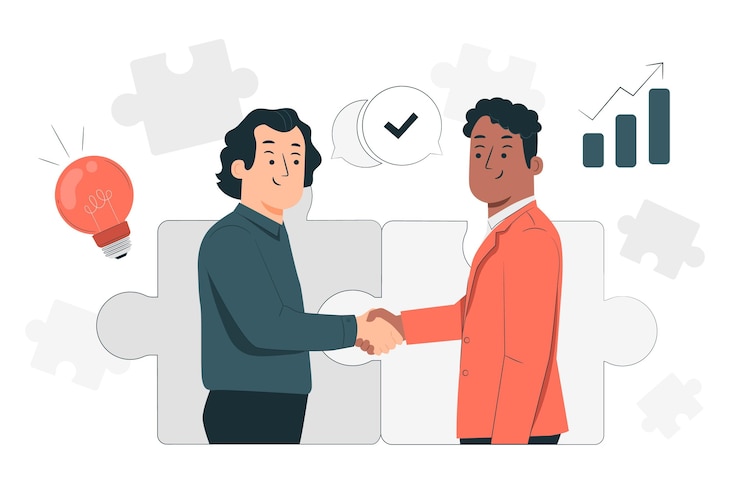 Vector ilustración del concepto de asociación