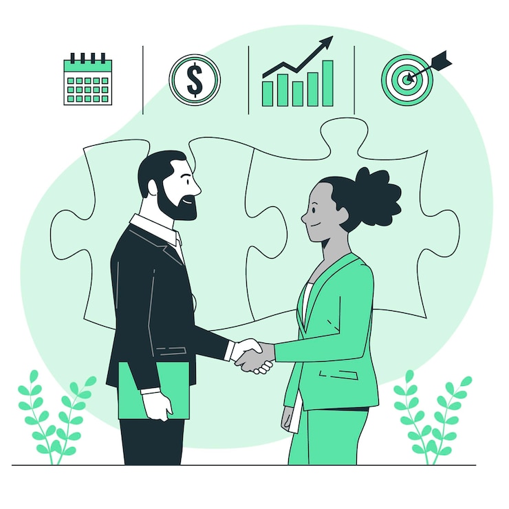 Vector ilustración del concepto de asociación