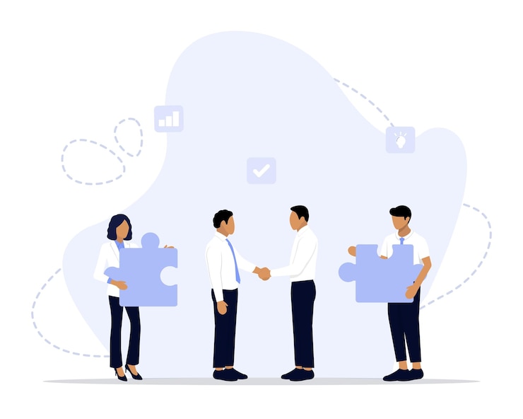 Vector ilustración del concepto de asociación
