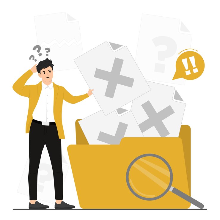 Vector ilustración de concepto de aterrizaje de error de búsqueda de datos de vector plano