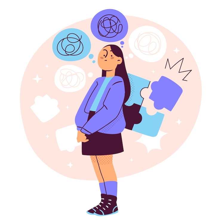 Vector ilustración del concepto de autismo