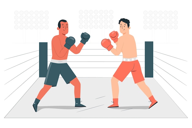 Ilustración del concepto de boxeo