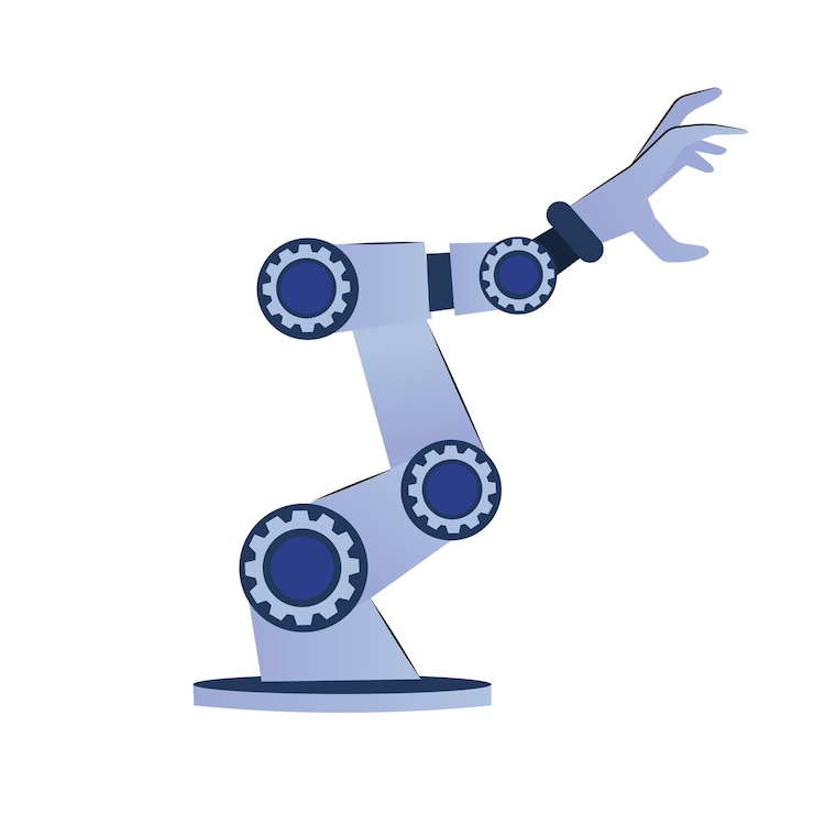 Vector ilustración del concepto de brazo robótico