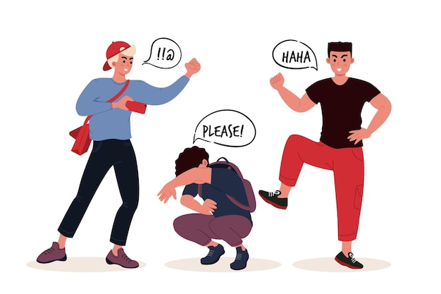 Vector ilustración del concepto de bullying