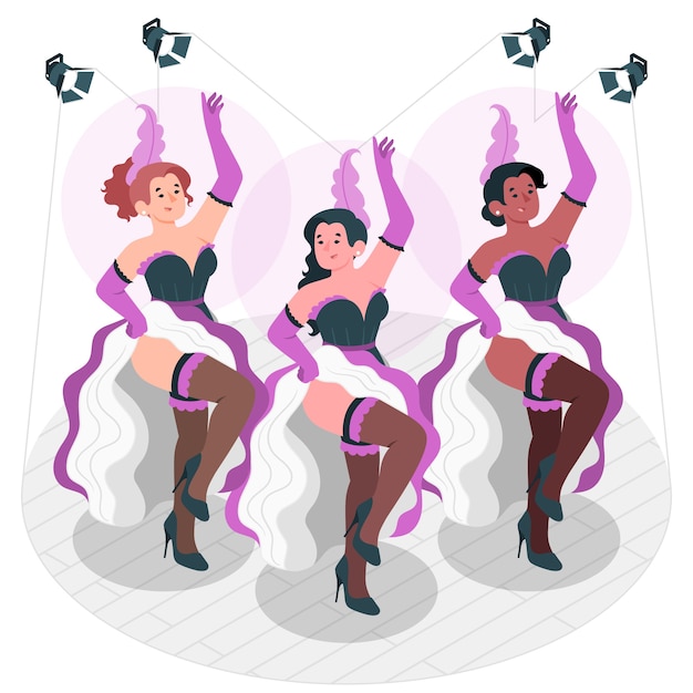 Ilustración del concepto de cabaret