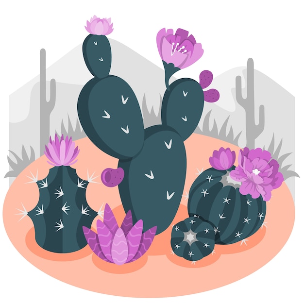 Ilustración del concepto de cactus