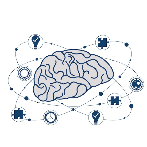 Vector ilustración del concepto de cerebro