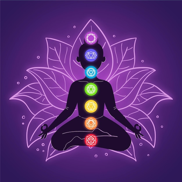 Vector ilustración del concepto de chakras