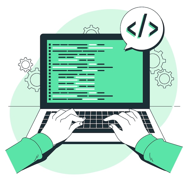 Ilustración del concepto de codificación manual