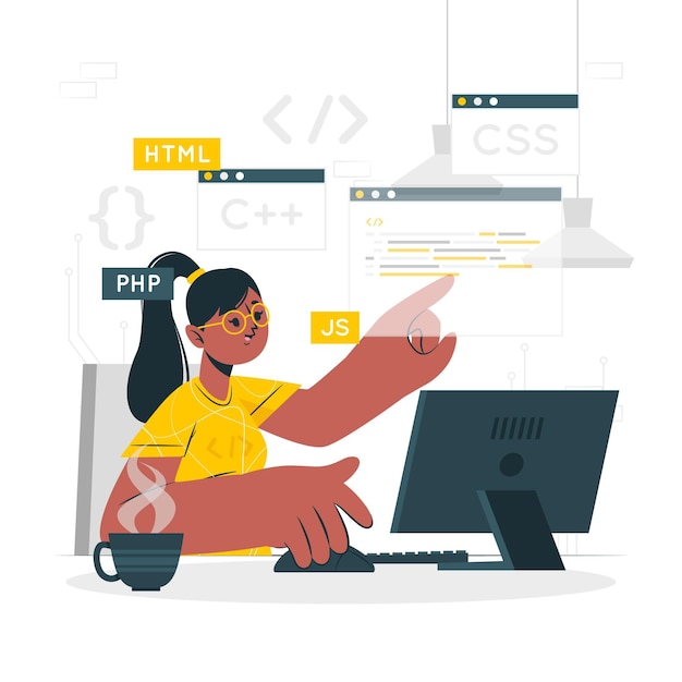 Ilustración del concepto de codificación