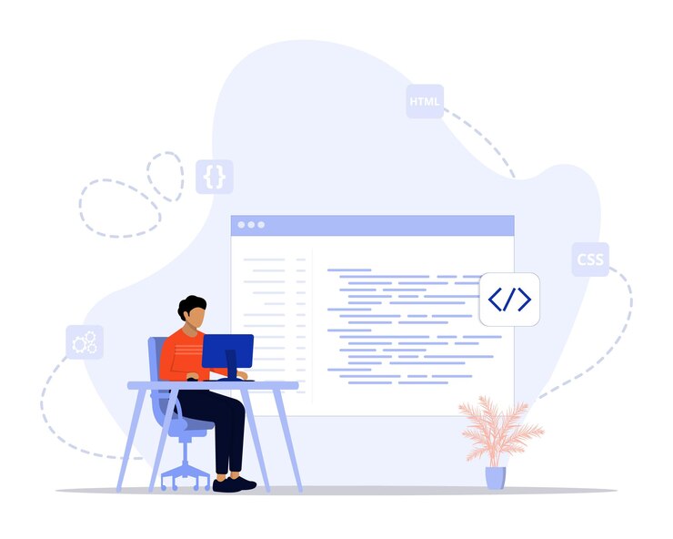 Vector ilustración del concepto de codificación