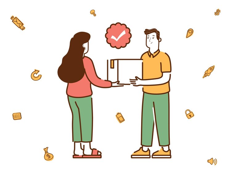 Ilustración del concepto de comercio electrónico