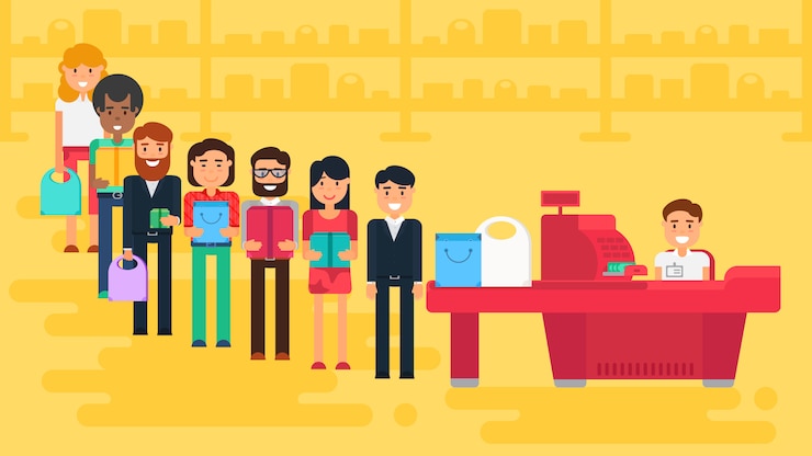 Vector ilustración del concepto de compras