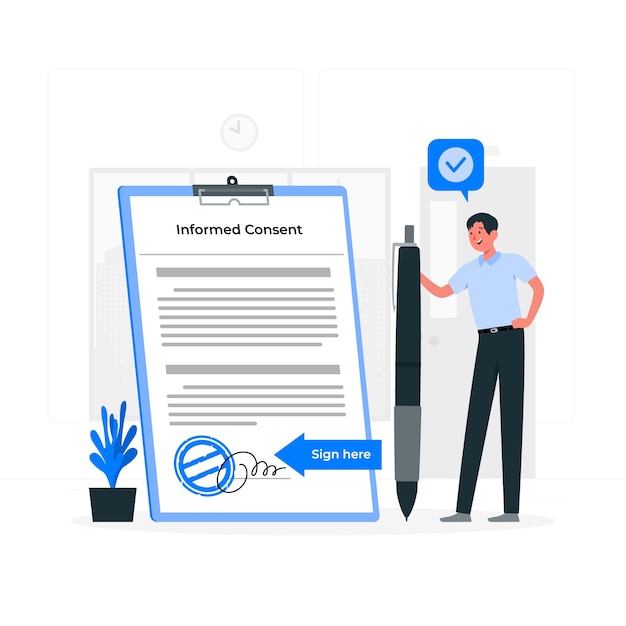 Ilustración del concepto de consentimiento