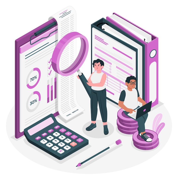Vector ilustración del concepto de contabilidad