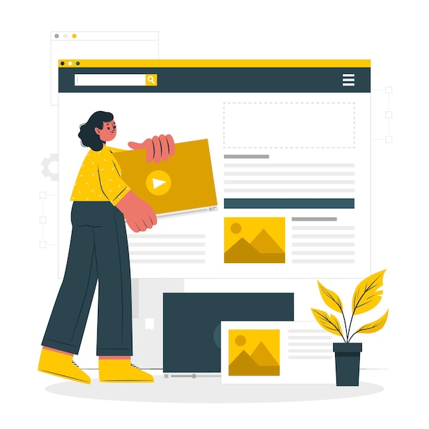 Ilustración del concepto de contenido
