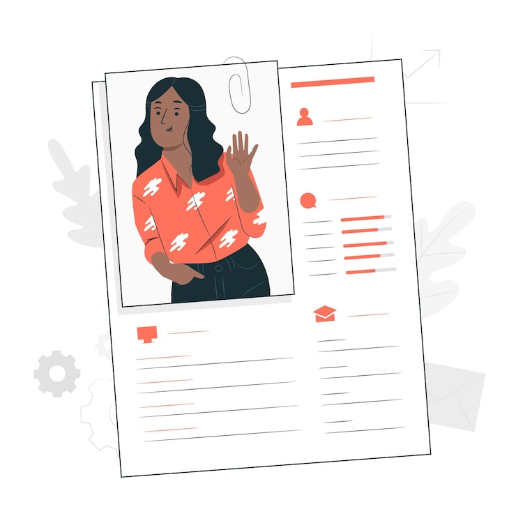 Vector ilustración del concepto de datos de perfil