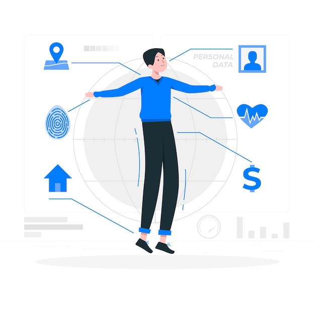 Ilustración del concepto de datos personales