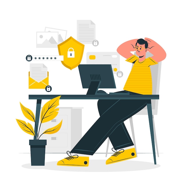 Ilustración del concepto de datos seguros