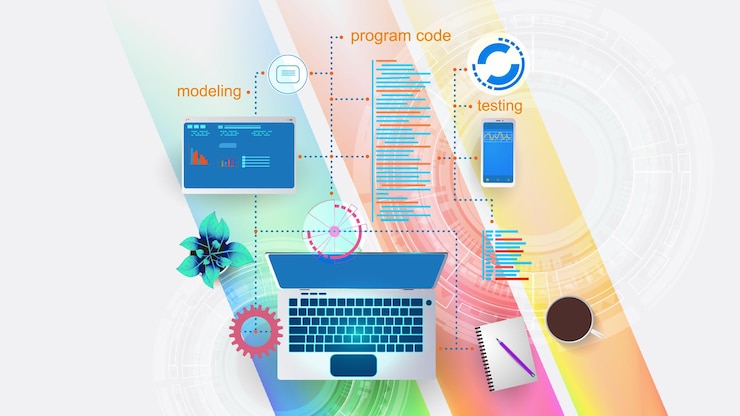 Vector ilustración del concepto de desarrollo de aplicaciones de internet móvil.