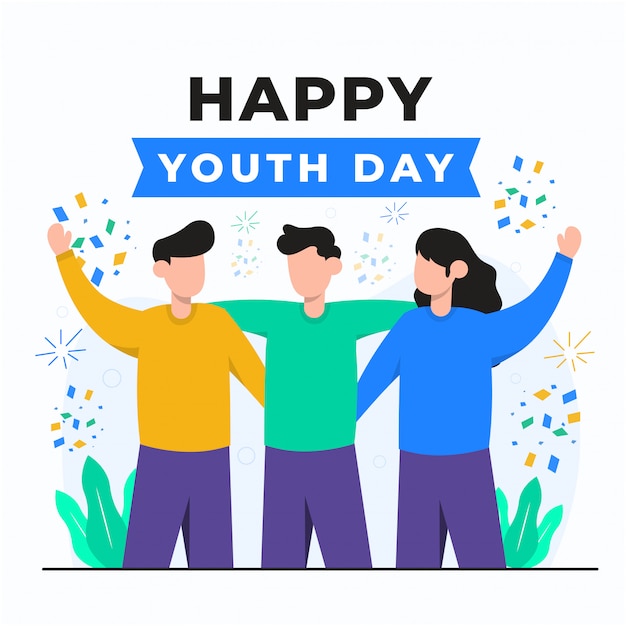 Ilustración del concepto del día de la juventud