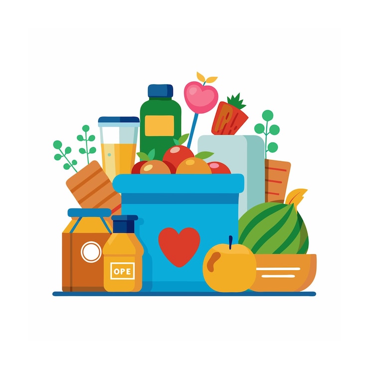 Vector ilustración del concepto del día mundial de la alimentación