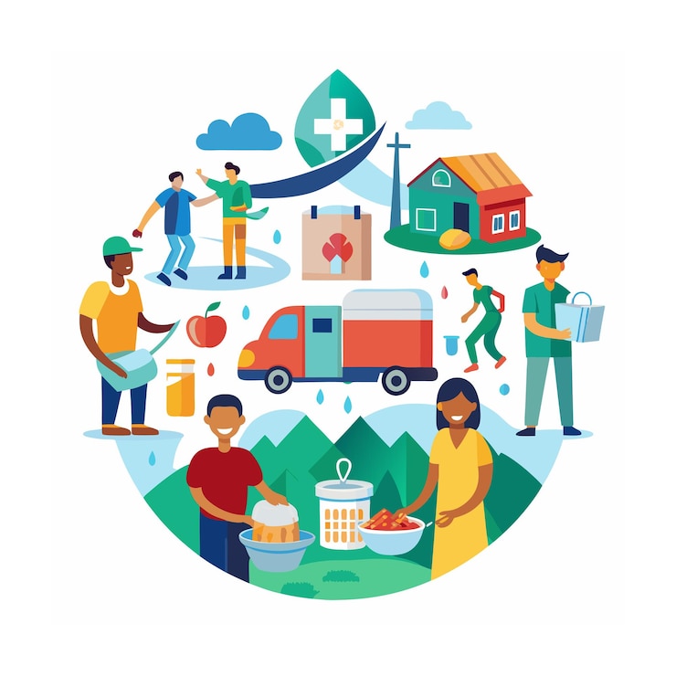 Vector ilustración del concepto del día mundial de la alimentación