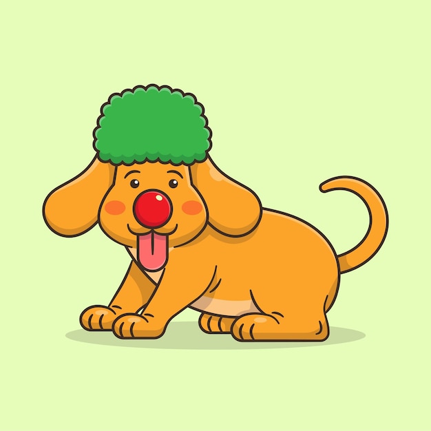 Ilustración de concepto de dibujo de cachorro de perro adorable