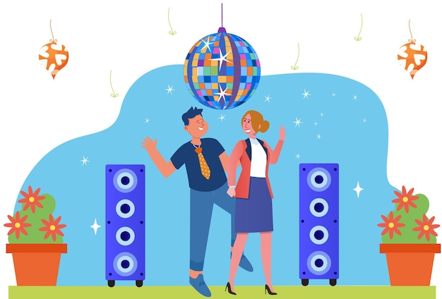 Ilustración del concepto de la discoteca elegante y hermosa