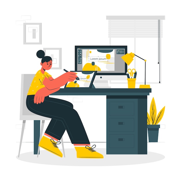 Ilustración del concepto de diseñador