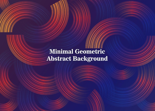 Ilustración de concepto de diseño de fondo abstracto geométrico circular mínimo