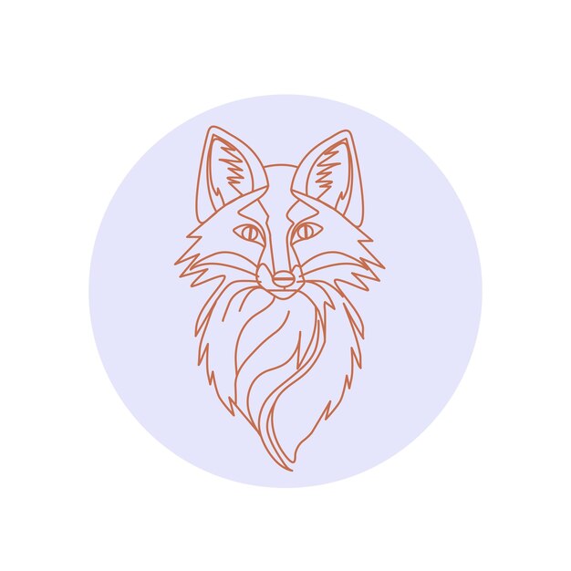 Ilustración del concepto de diseño de icono de Fox