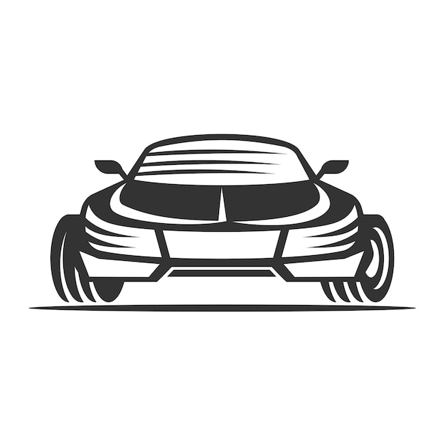 Ilustración de concepto de diseño de logotipo de coche Icono Identidad de marca