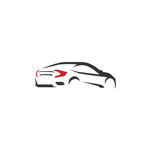 Ilustración de concepto de diseño de logotipo de icono de coche