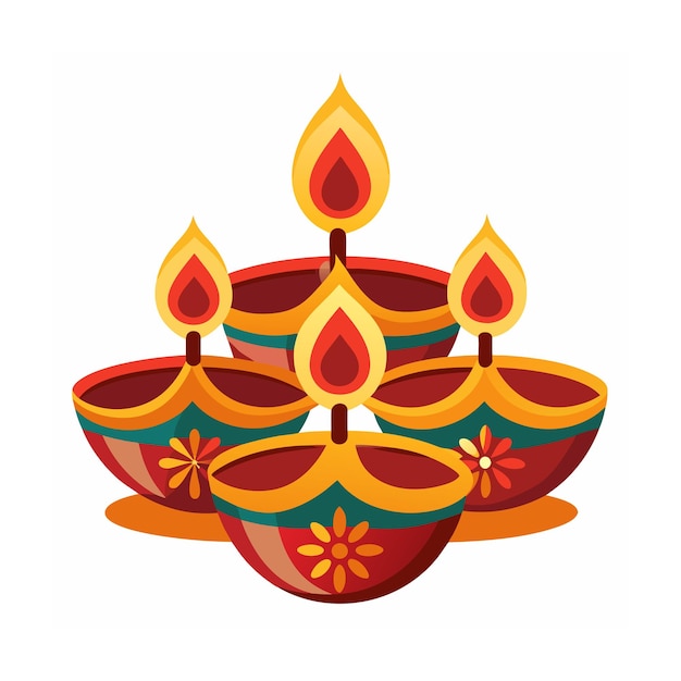 Ilustración del concepto de Diwali