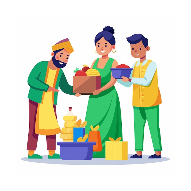 Ilustración del concepto de Diwali