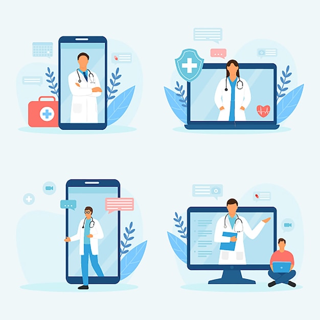 Ilustración del concepto de doctores