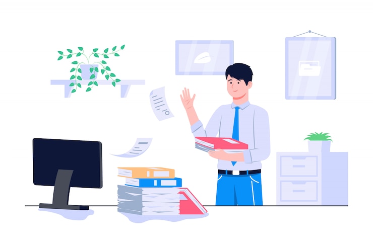 Vector ilustración del concepto de dokuments