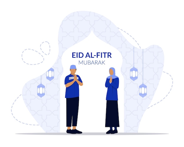 Ilustración del concepto de eid al fitr