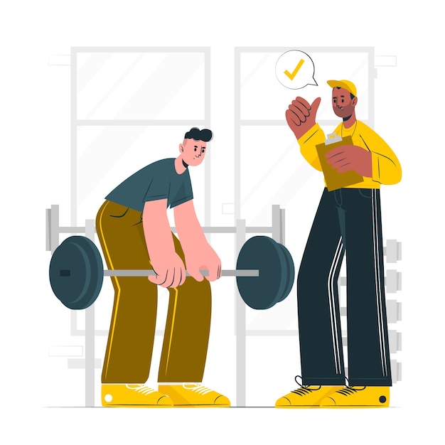 Ilustración del concepto de entrenador
