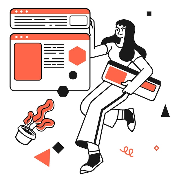 Ilustración del concepto de experto en marketing digital