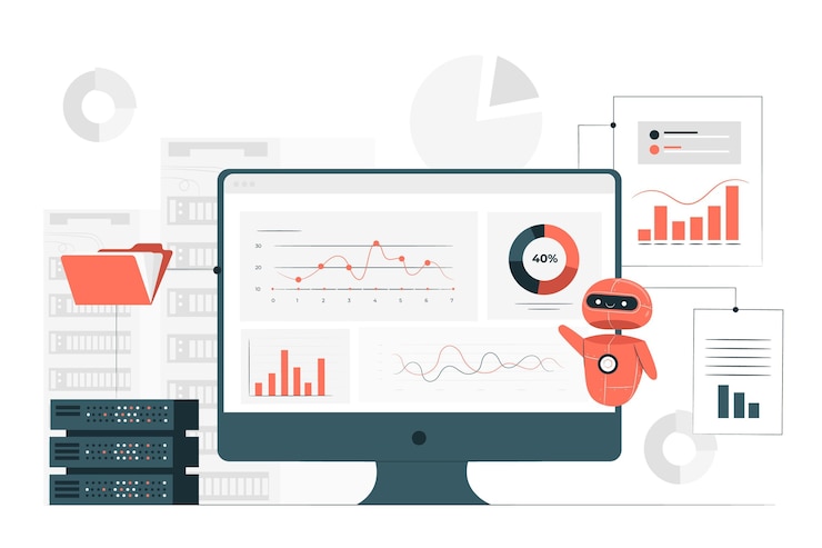Vector ilustración del concepto de extracción de datos